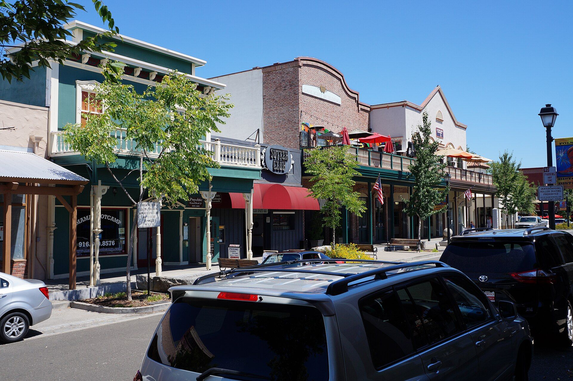 Historic Sutter Street commercial district in Folsom, California