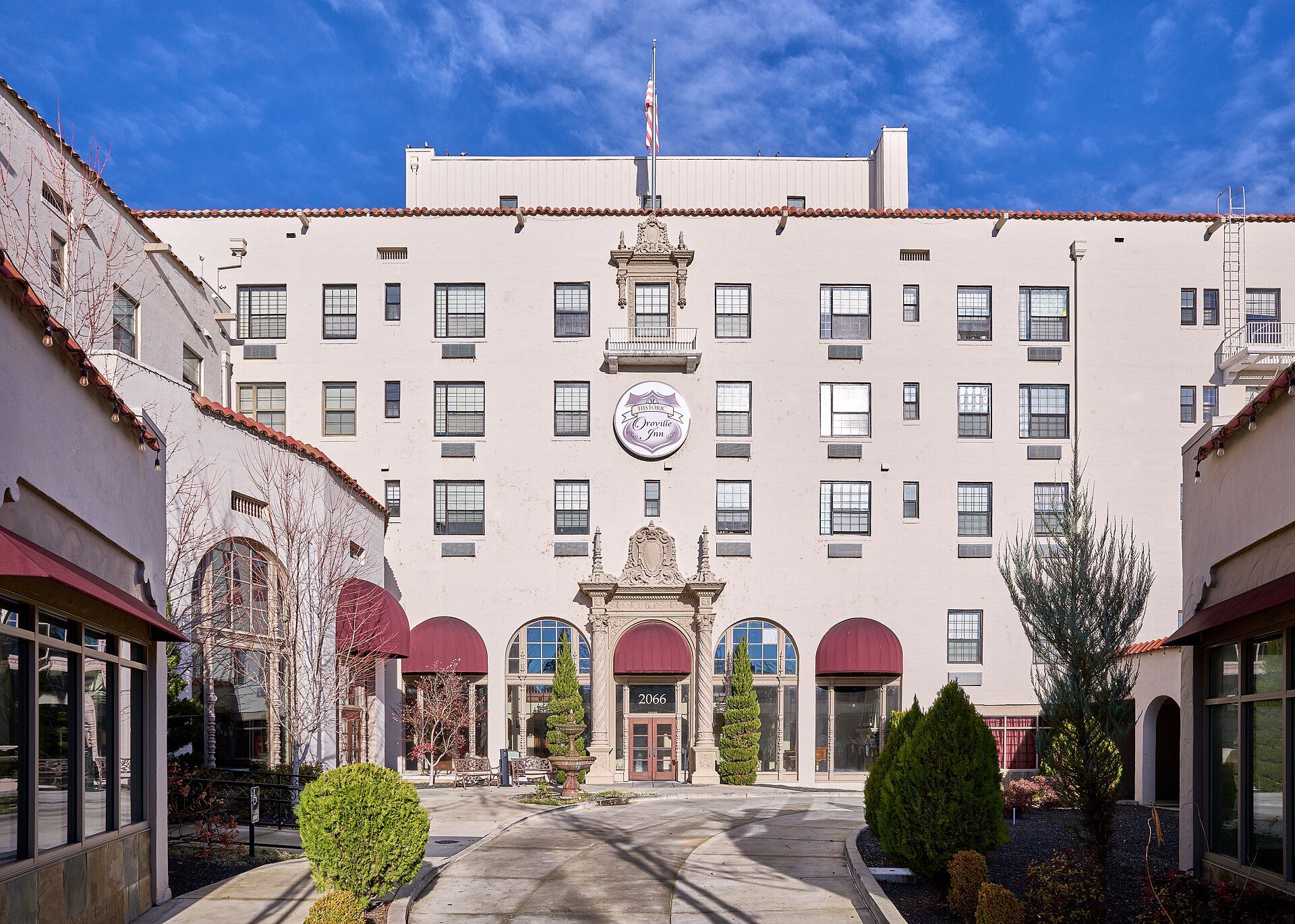 Historic Oroville Inn building in Oroville, California